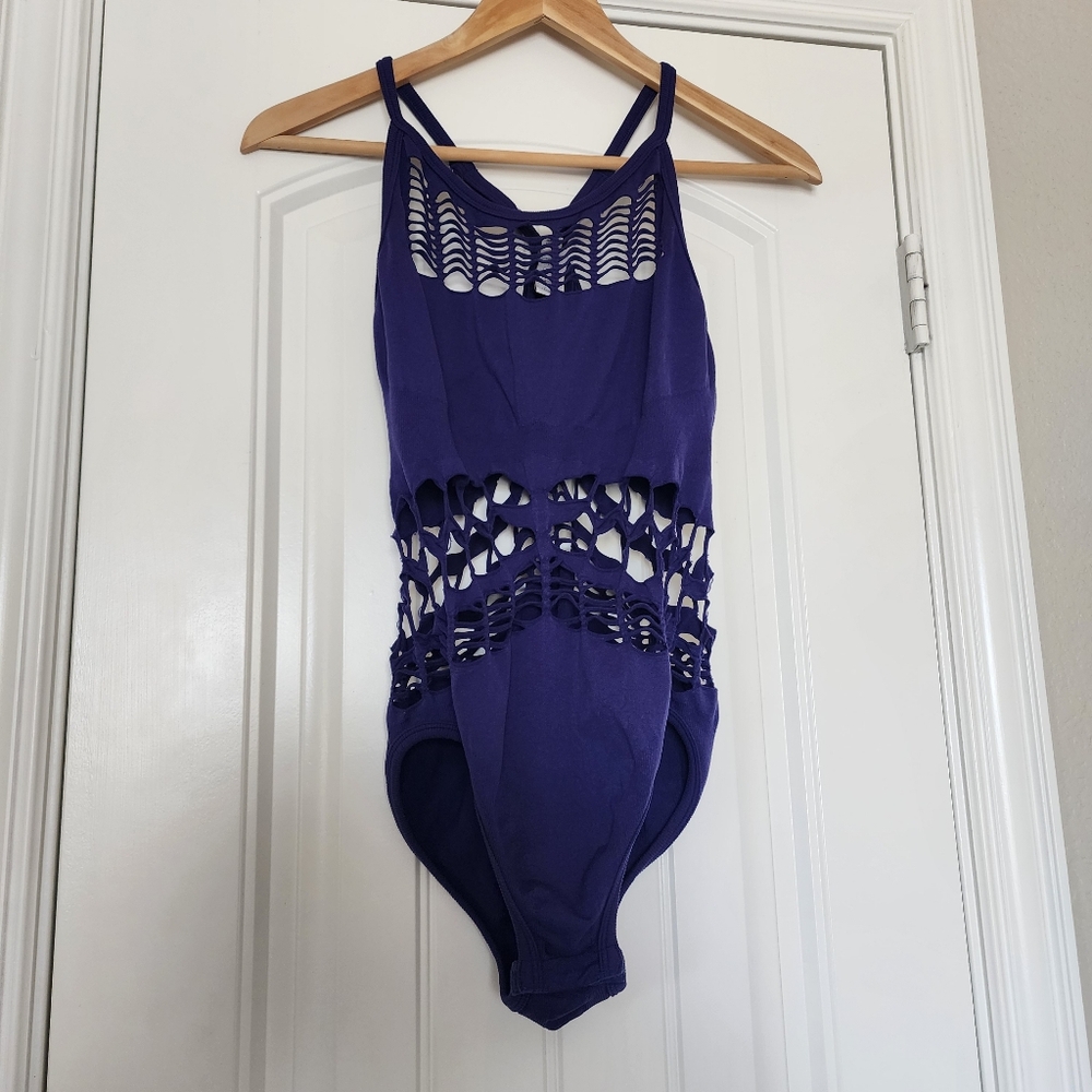 Stella McCartney Purple Yoga Bodysuit Sz